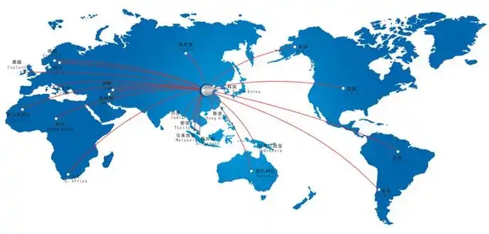 Global export network map